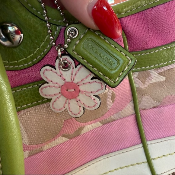 Coach Bleecker Tote F14726 Y2K Daisy Multicolor Patchwork Jacquard Leather - Picture 3 of 13